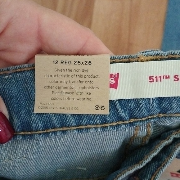 Levi's Big Boys 511 Slim Stretch Denim Blue Jeans, Dallas, size 12 Regular 26x26 - Picture 7 of 7